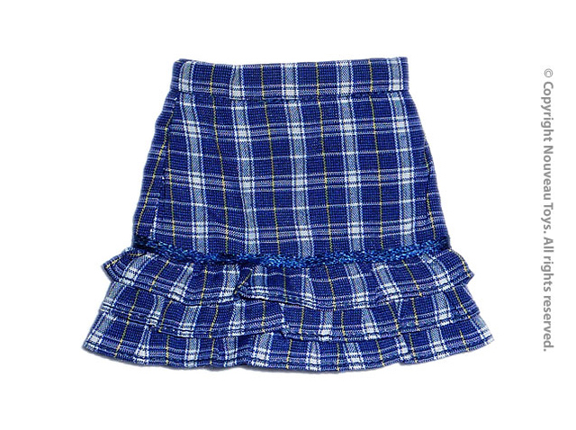 Nouveau Toys Uniform Series - 1/6 Scale Female Blue Tartan Layered Skirt
